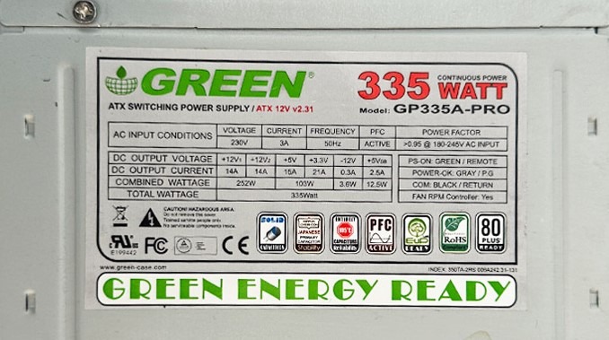 پاور دست دوم گرین GP335A PRO 335 وات